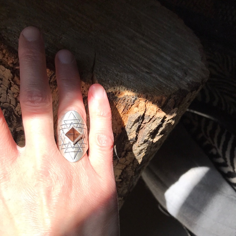 Hand-Carved Sterling Silver Ring